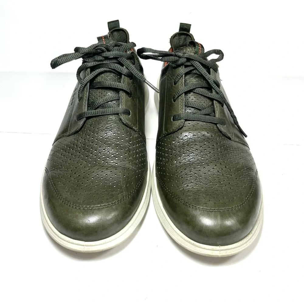 Ecco Transit Mens‎ Sneakers Size 46 US 12-12.5 Green Leather Casual Shoes
